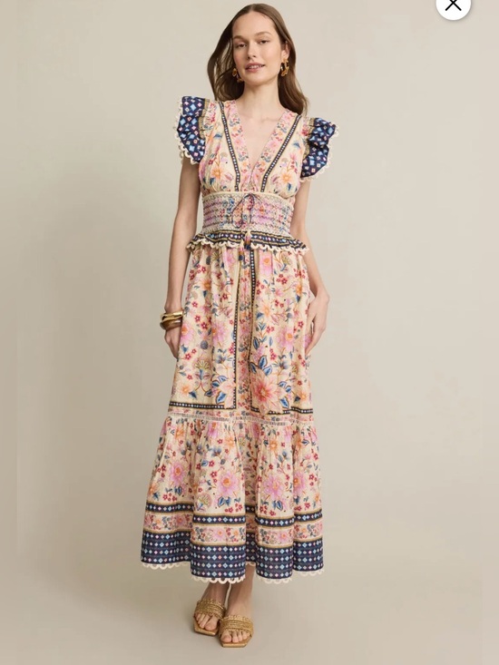 FARM Rio Dresses & Skirts - Superbloom Tapestry Cream Maxi Dress Farm Rio